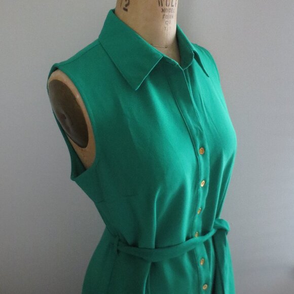 Retro Green Collar Dress - NWOT - Picture 2 of 12